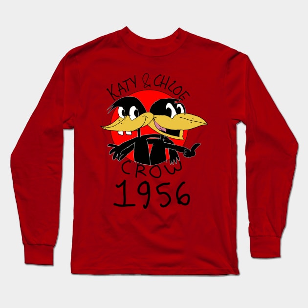 Katy and Chloe Crow 1956 Long Sleeve T-Shirt by TheCrowsNest